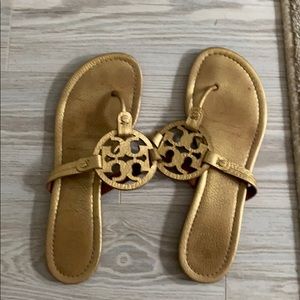 Tory Burch gold sandals